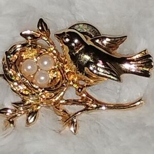 Vintage 1990s Mothers Nest Brooch By Avon!